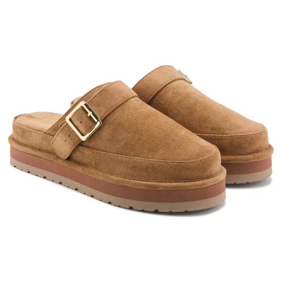 Madden Girl Graham Womens Size 9 Brown Tan Platform Clogs Shoes NEW - Picture 1 of 11